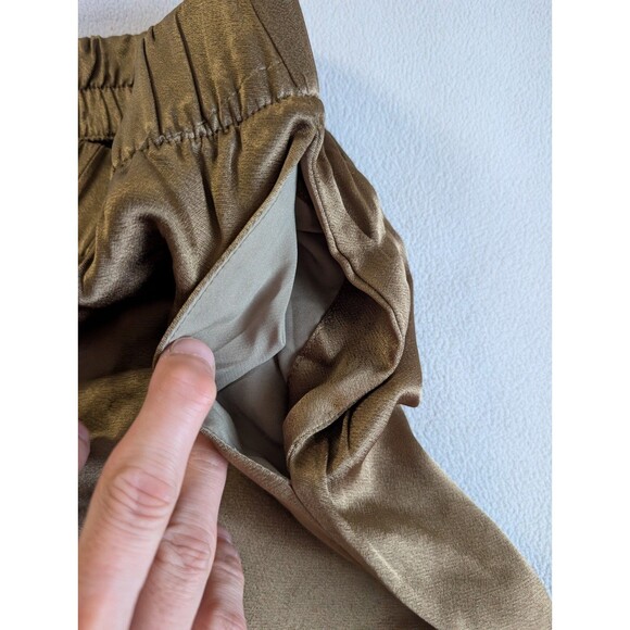 J.Crew Astrid Wide Leg Pant Luster Crepe Bronze Size 4 Elastic Waist Old Money - Picture 7 of 12